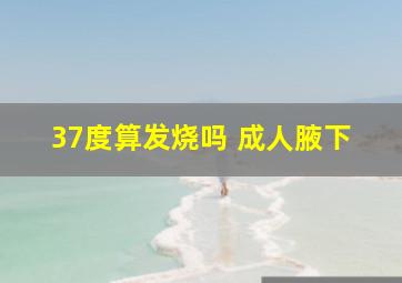 37度算发烧吗 成人腋下